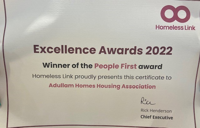 Excellent Awards certificate