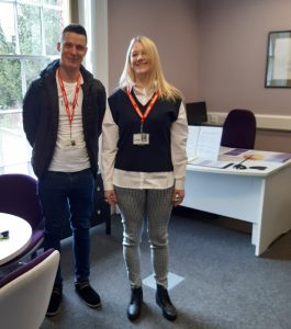 Resident volunteers ready to welcome guests to the open day.