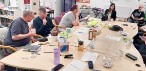 Sheffield celebration - clients at the table enjoying the party.